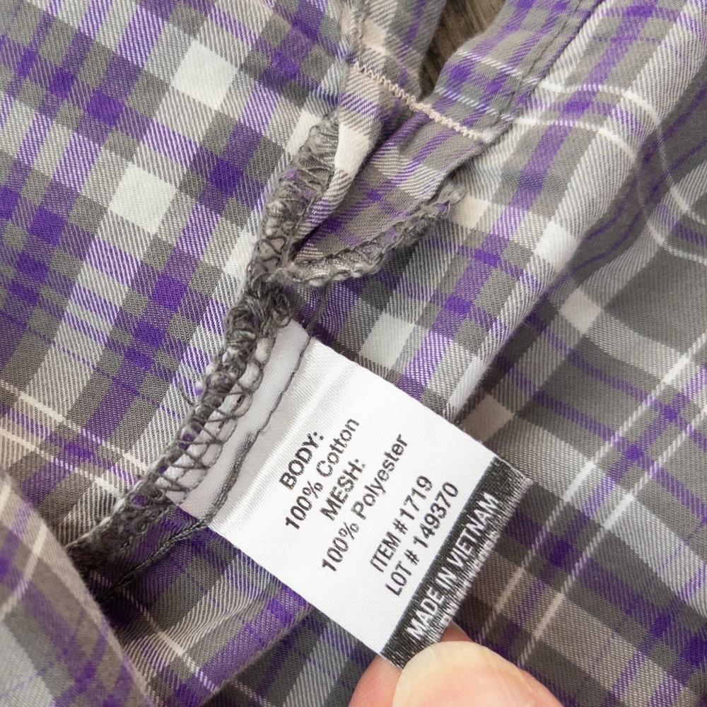 GameGuard Outdoors Purple Plaid Vented Fishing Shirt Mens 3X Gorpcore 1719 - Picture 7 of 7